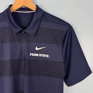 Nike Dri Fit Penn State Nittany Lions Men's Small Blue Short Sleeve Polo Shirt